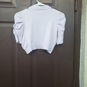 Sleved cropped short shrug